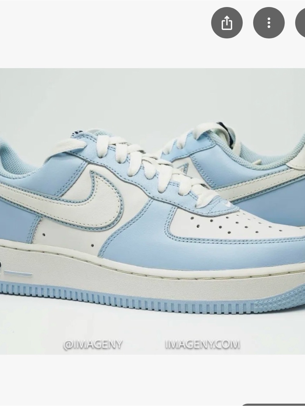 Nike Light Blue & White Low-Top Sneakers